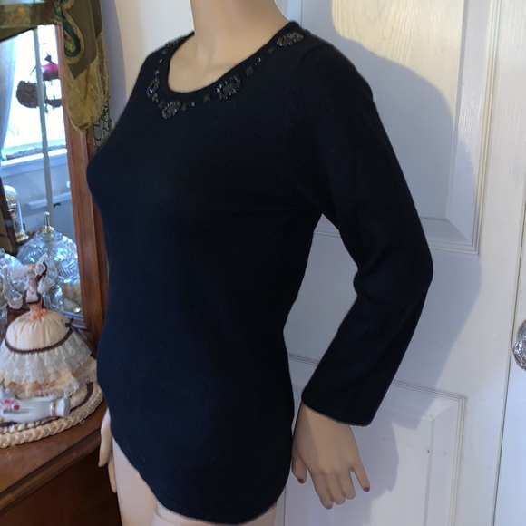 Joe black soft angora wool blended jewelled pullover sweater S - Picture 7 of 10